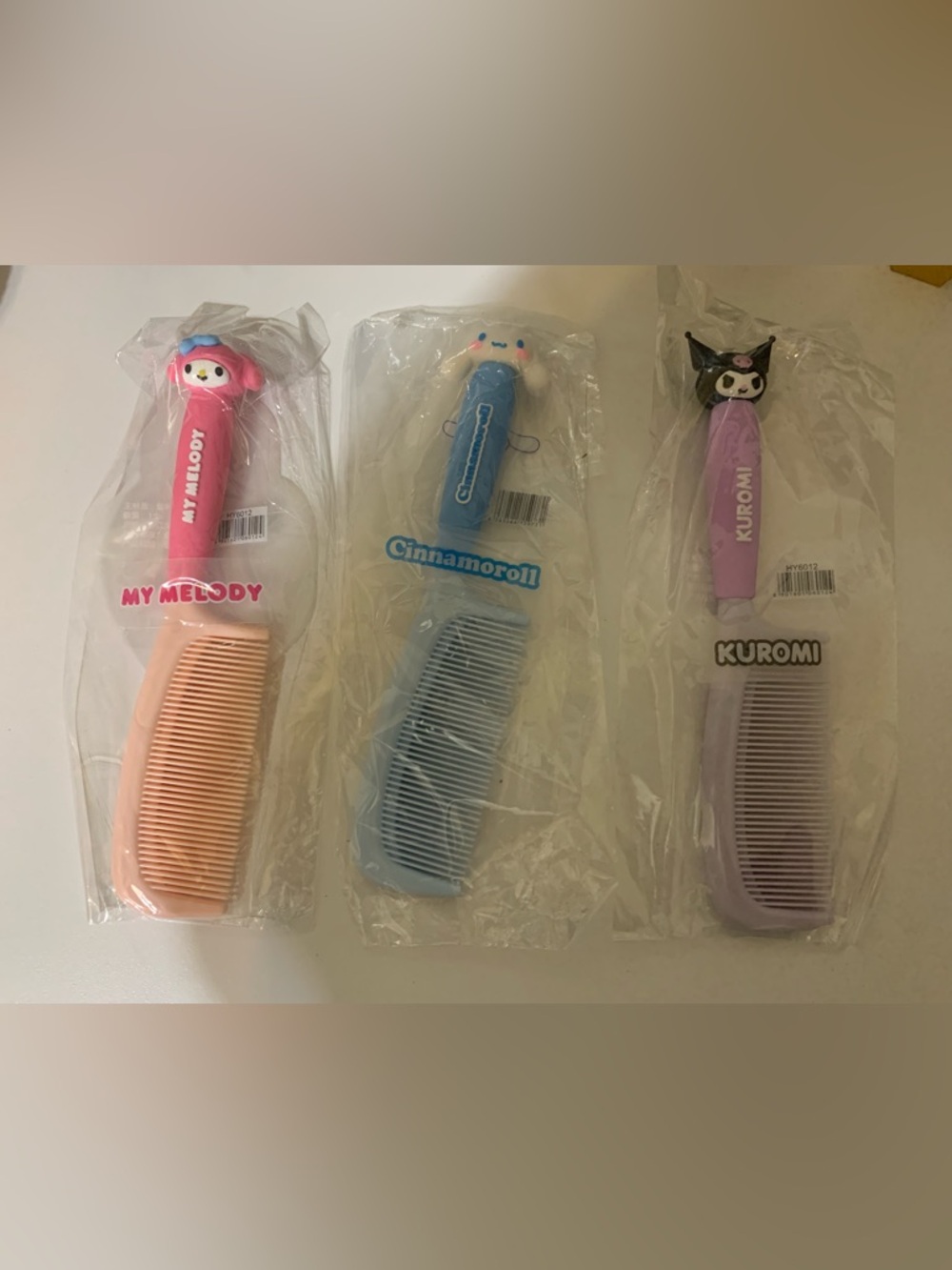 Sanrio Character Kids Comb Set - Pink, Blue, Lavender